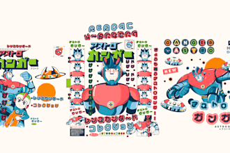 design brand new vintage character illustration