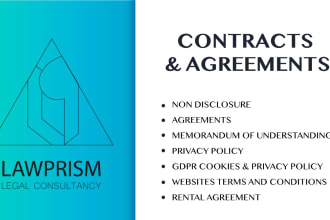 deliver a professional contract or legal agreement
