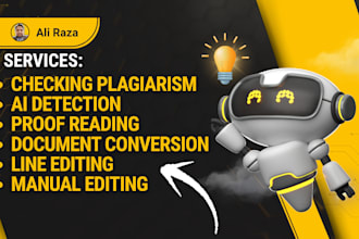 provide plagiarism checking ai detection document editing and proofreading