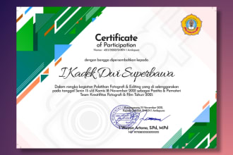 create a modern certificate design for you
