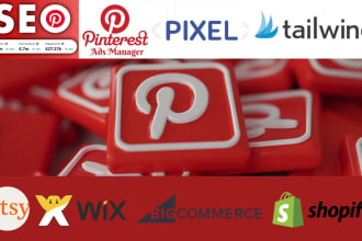 pinterest ads etsy shopify wix shop traffic SEO gtm tag pixel catalog pins board