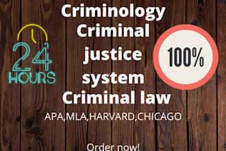 assist in criminal law, criminal justice and criminology