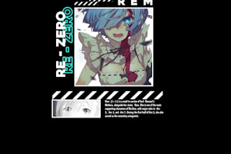 desain poster karakter anime