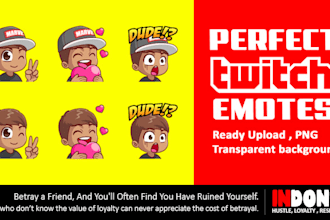 work extra fast to create twitch emotes design