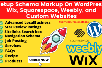 setup schema markup google rich snippet structured data on wordpress and wix