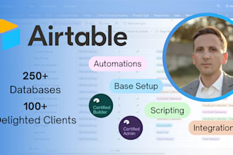 build and set up a custom airtable database with automation