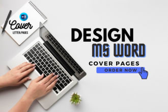 design cover page in microsoft ms word