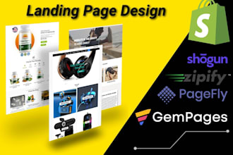 design psd to shopify landing page using gempages