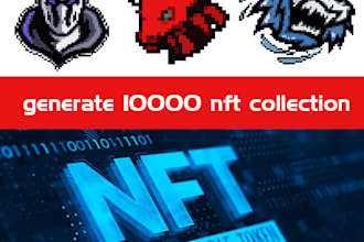 generate 10k or custom unique nfts