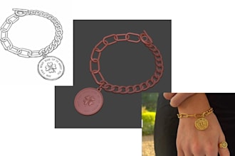 create 3d jewelry and render for production