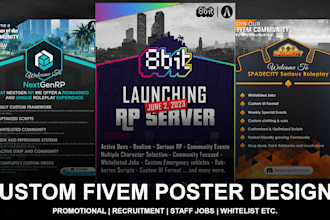 make unique poster design for fivem community