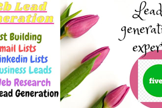 collect b2b leads, do web research and search linkedin leads