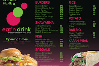 design a Restaurant Menu