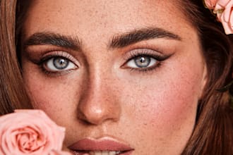 professional retouching of beauty, makeup
