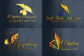 design signature, notary, mobile notary and signing agent logo