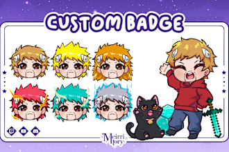 create custom twitch sub and bit badges for vtuber