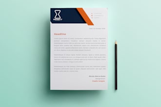 design a professional editable company letterhead