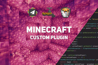 develop custom minecraft plugins for spigot, bukkit, paper