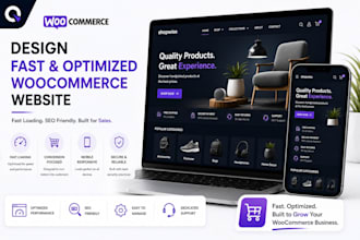 design fast and optimized woocommerce website