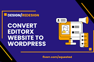 convert editorx build website to wordpress