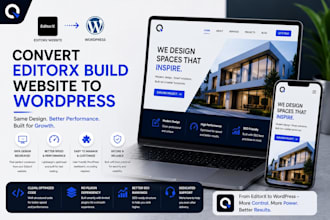 convert editorx build website to wordpress