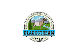 design a fun and professional logo for an award winning goat farm