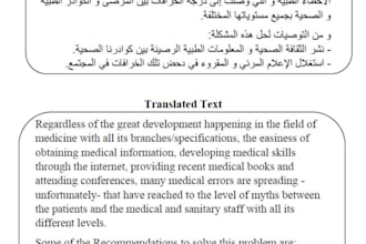 translate any text revolving around arabic english and malay