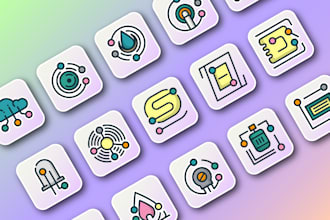 create flat design icon