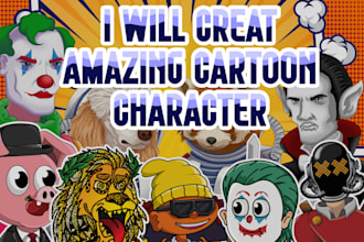 create unique and awesome cartoon character for your mascot