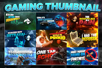 design 2 youtube thumbnails for 5 dollars