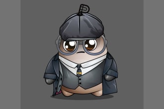 draw custom chibi, cartoon characters for your mascot