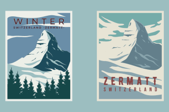 create minimalist vintage poster ourdoor or adventure