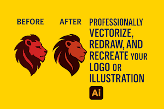 recreate, redraw, vector trace logo and image