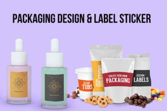 design or redesign product packaging, box and label design amazon packaging