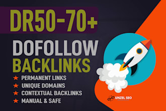 do DR 50 to 70 seo dofollow backlinks