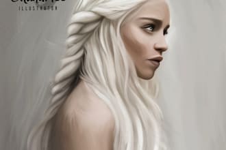 draw an illustration in oil painting style