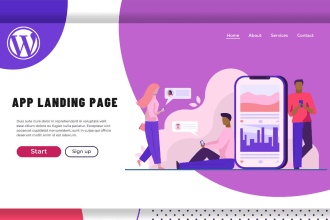 design responsive wordpress landing page for product or event