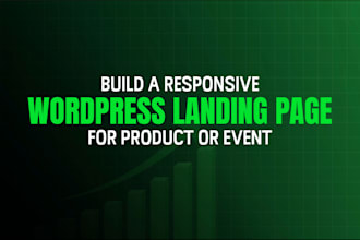 design responsive wordpress landing page for product or event
