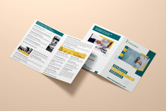 do an attractive bifold brochure for service or business