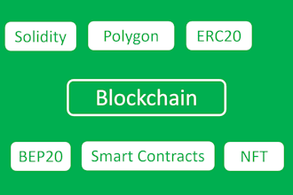 develop solidity smart contract nft erc tokens on blockchain