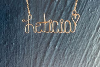 customized handmade necklaces with 18k plated chains