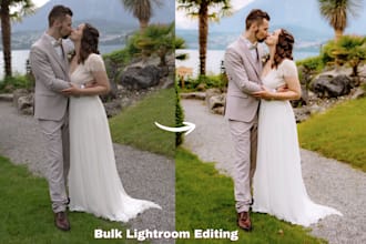 do bulk photo editing in lightroom