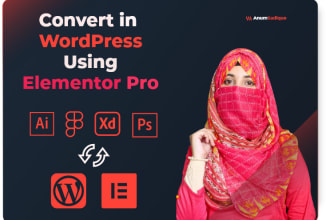 convert figma, xd to wordpress elementor, figma to elementor