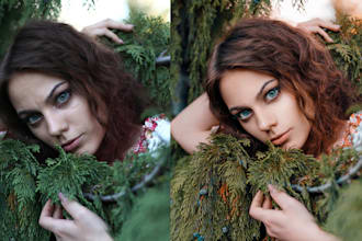 give you photo retouching and skin retouching service