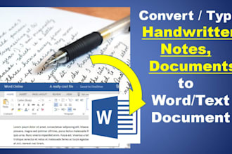 hand writing convert in to ms world