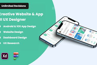 do website ui ux design, mobile app and dashboards ui ux design,  ui ux design