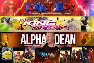 create professional youtube channel art banner design