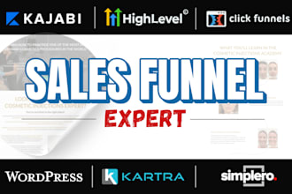 create sales funnel in go high level, kajabi, kartra, click funnels 2
