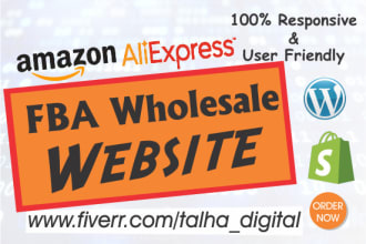 design a professional website for your amazon fba wholesale or other businesses