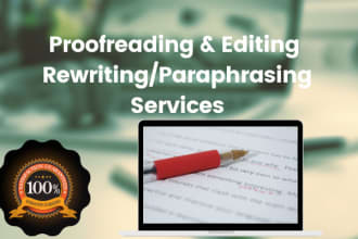 comprehensively paraphrase, proofread and rewrite content